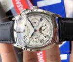 New Copy Patek Philippe Grand Complications Mens Watch SS Black Leather Strap